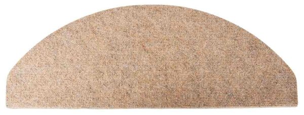 Samolepicí nášlapy na schody 15 ks 65x22,5x3,5 cm béžové 136394