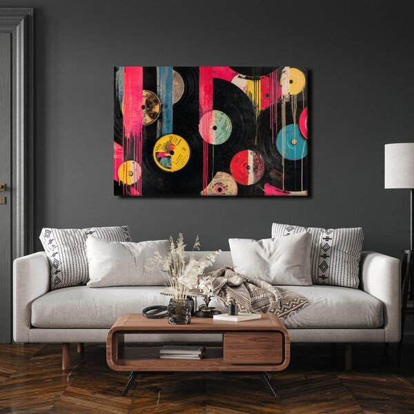 Obraz street artové vinylové desky