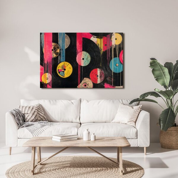 Obraz street artové vinylové desky