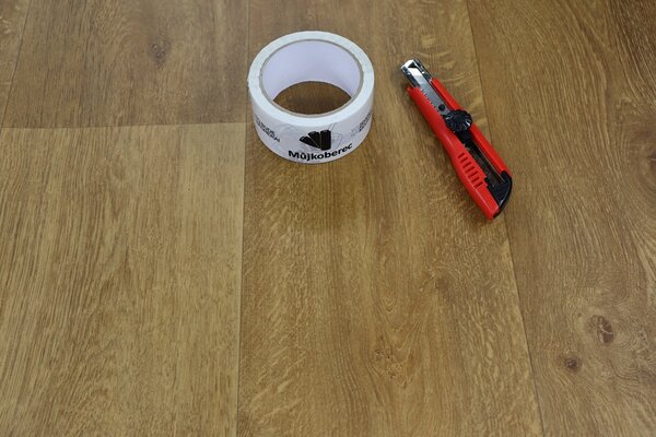 Beauflor, PVC podlaha - lino Blacktex Texas Oak 136L - dub, na míru, šíře 4m, hnědá, filc, chodba / předsíň