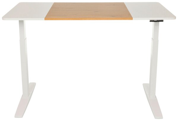 PSACÍ STŮL, bílá, barvy dubu, 140/70/73 - 118 cm MID.YOU - Online Only psací stoly, Online Only