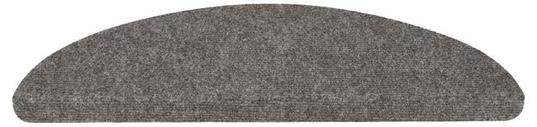 Samolepicí nášlapy na schody 15 ks 56x17x3 cm šedé 136391