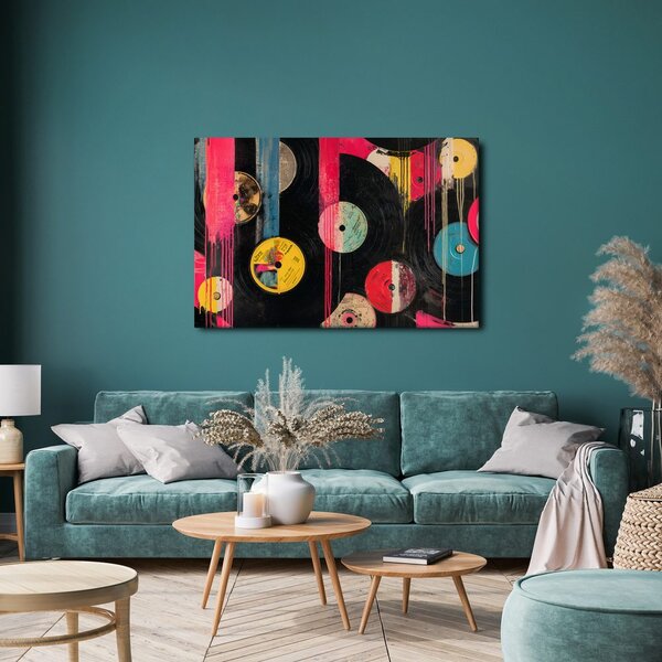 Obraz street artové vinylové desky