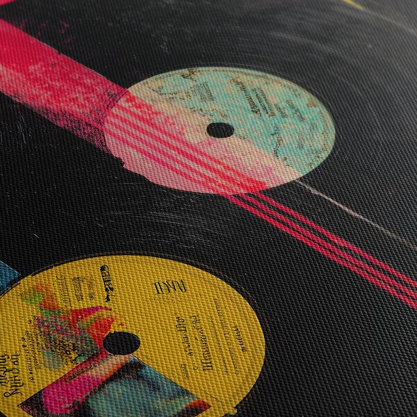 Obraz street artové vinylové desky