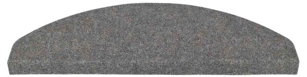 Samolepicí nášlapy na schody 15 ks 65x22,5x3,5 cm šedé 136397