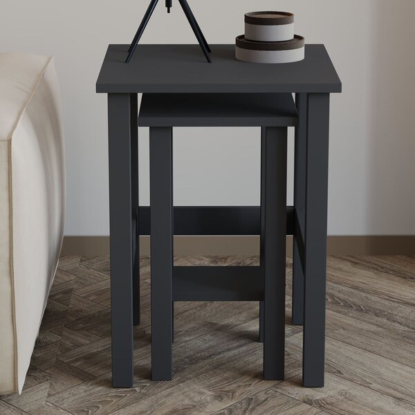 Set 2 ks příručních stolků Ginie (antracit). Akce -20%