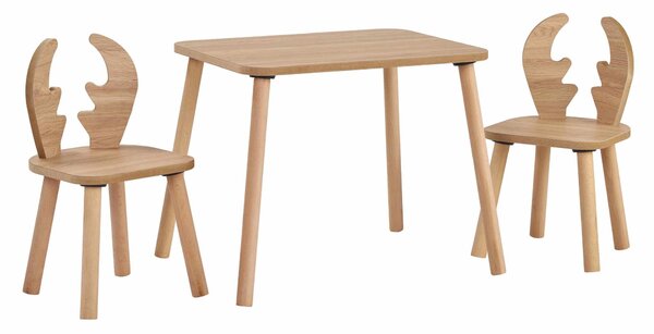 Set dětský stolek a 2 židle Garmo (ořech). Akce -18%