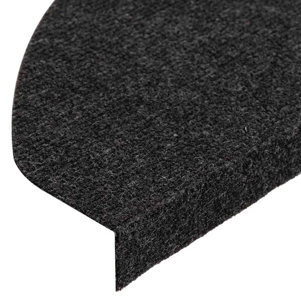 Samolepicí nášlapy na schody 15 ks 65x22,5x3,5 cm černé 136396