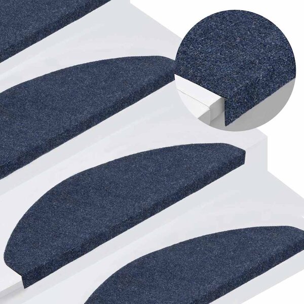 Samolepicí nášlapy na schody 15 ks 65x22,5x3,5 cm modré 136399