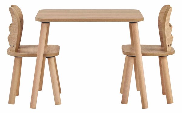 Set dětský stolek a 2 židle Garmo (ořech). Akce -18%