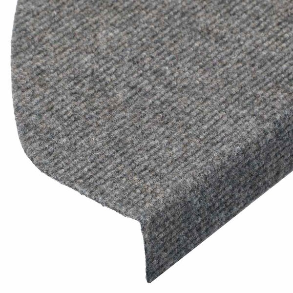 Samolepicí nášlapy na schody 15 ks 65x22,5x3,5 cm šedé 136397