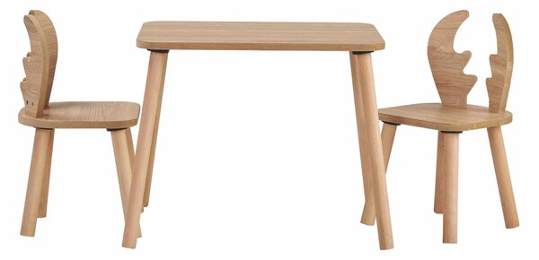 Set dětský stolek a 2 židle Garmo (ořech). Akce -18%