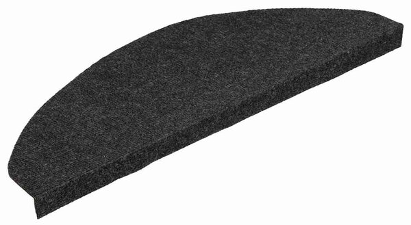 Samolepicí nášlapy na schody 15 ks 65x22,5x3,5 cm černé 136396