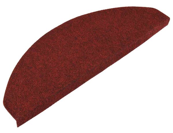 Samolepicí nášlapy na schody 15 ks 65x22,5x3,5 cm červené 136398