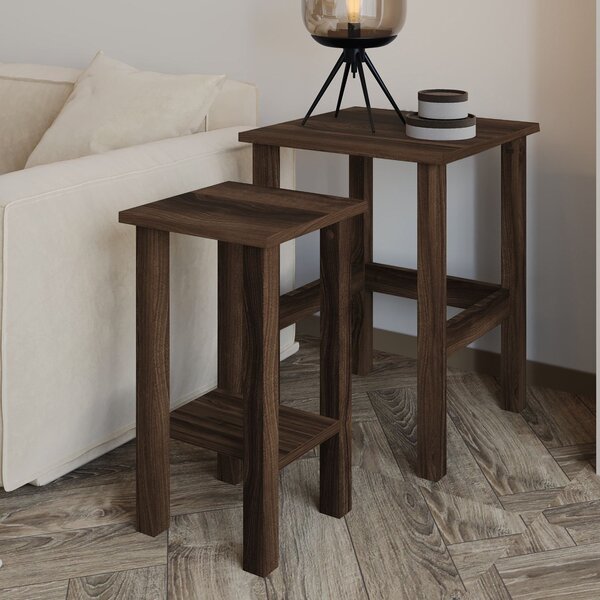 Set 2 ks příručních stolků Ginie (ořech). Akce -20%