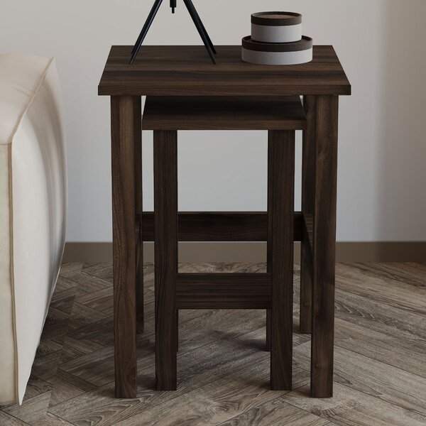 Set 2 ks příručních stolků Ginie (ořech). Akce -20%