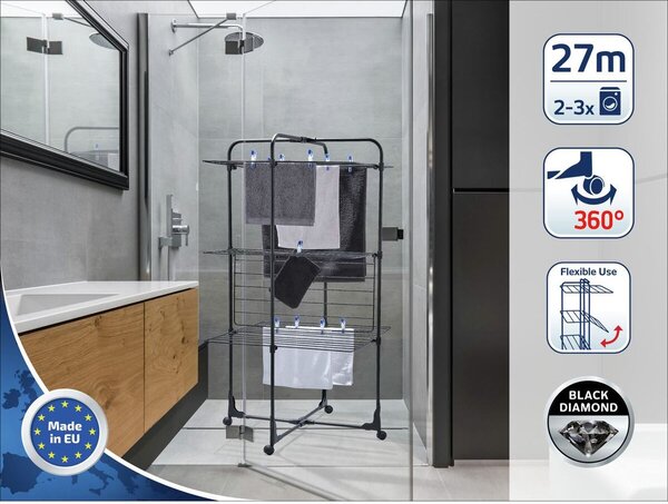 Leifheit Sušák na prádlo Classic Tower 270 Black 81470