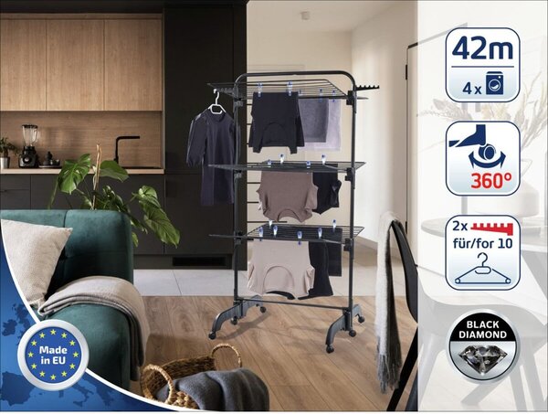 Leifheit Sušák na prádlo Comfort Tower 420 Black 81691