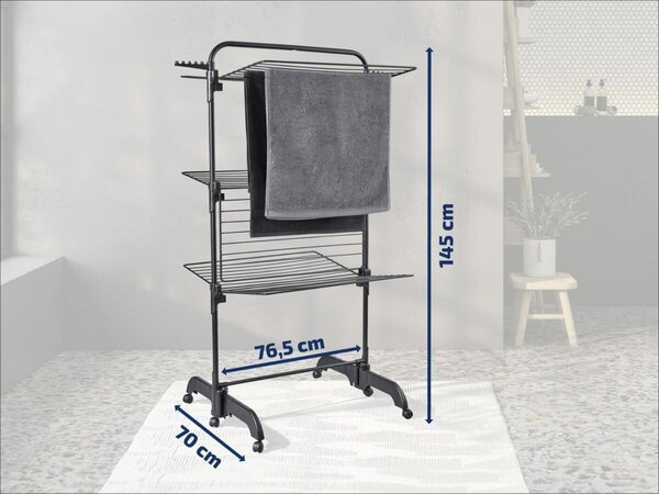 Leifheit Sušák na prádlo Comfort Tower 420 Black 81691