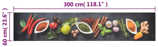 Kuchyňský koberec omyvatelný Koření 60 x 300 cm samet 136542