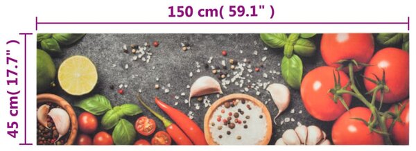 Kuchyňský koberec omyvatelný Zelenina 45 x 150 cm samet 136537