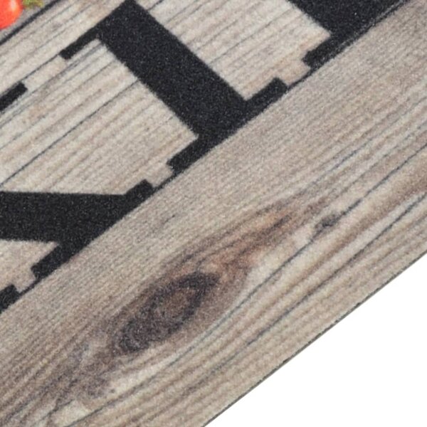 Kuchyňský koberec omyvatelný Vaření šedý 45 x 150 cm samet 136546