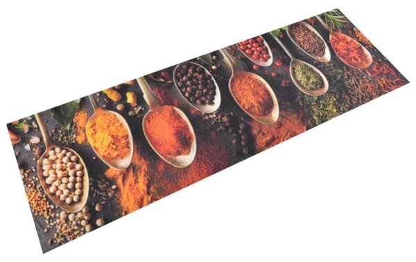 Kuchyňský koberec omyvatelný Lžíce a koření 60 x 180 cm samet 136544