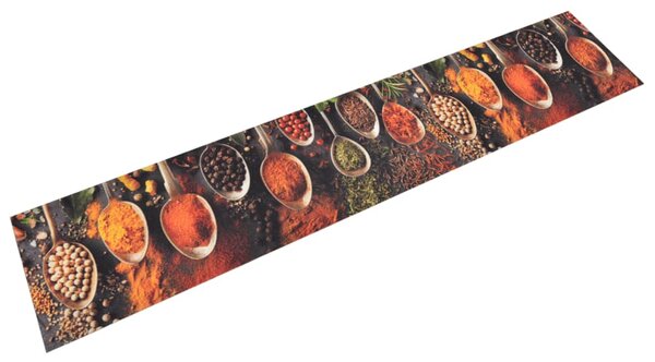 Kuchyňský koberec omyvatelný Lžíce a koření 60 x 300 cm samet 136545