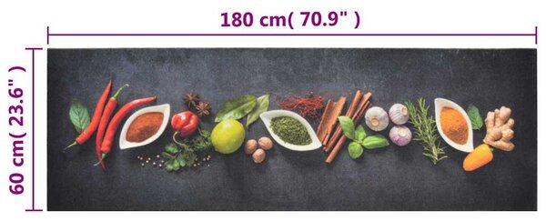 Kuchyňský koberec omyvatelný Koření 60 x 180 cm samet 136541