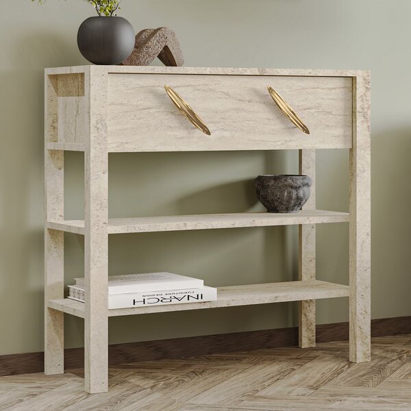 Konzolový stolek Heretico (travertin). Akce -22%