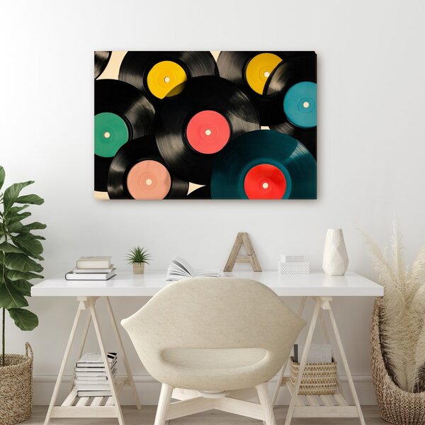Obraz hudební retro vinylové desky