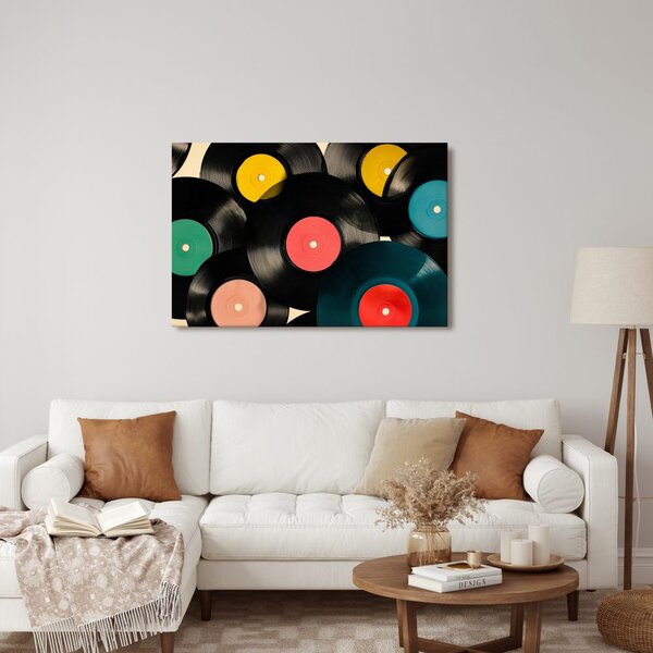 Obraz hudební retro vinylové desky