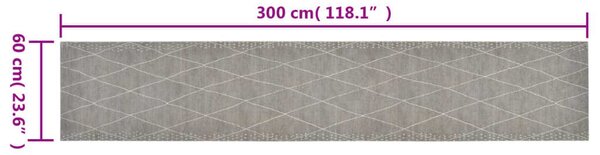 Kuchyňský koberec omyvatelný Kosočtverce 60 x 300 cm samet 136566