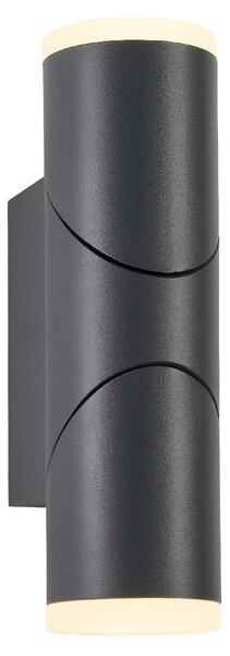Schrack Venkovní válcové nástěnné svítidlo Evo Up/Down LED 12,5W 3000K, otočné, antracit, IP54