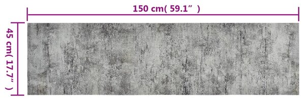 Kuchyňský koberec omyvatelný Beton 45 x 150 cm samet 136570