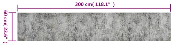 Kuchyňský koberec omyvatelný Beton 60 x 300 cm samet 136572