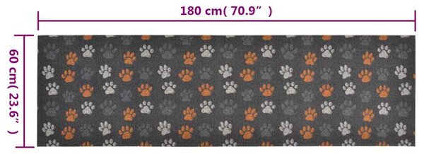 Kuchyňský koberec omyvatelný Tlapky 60 x 180 cm samet 136574