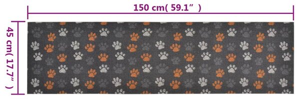 Kuchyňský koberec omyvatelný Tlapky 45 x 150 cm samet 136573