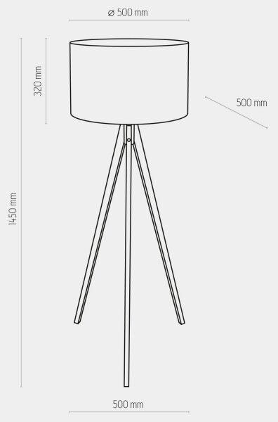 Stojací lampa TREVISO 1xE27/25W/230V bílá/dřevo