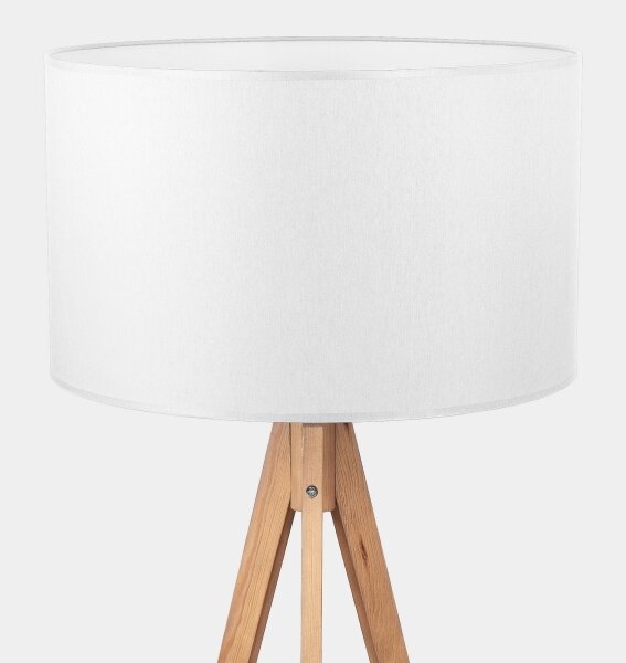 Stojací lampa TREVISO 1xE27/25W/230V bílá/dřevo