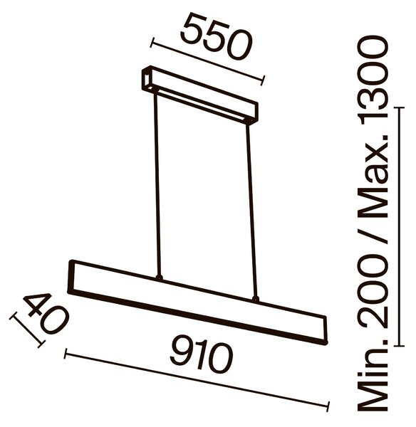 STROPNÍ ZÁVĚSNÉ SVÍTIDLO, 91/20-130/4 cm MAYTONI - Online Only svítidla, Online Only