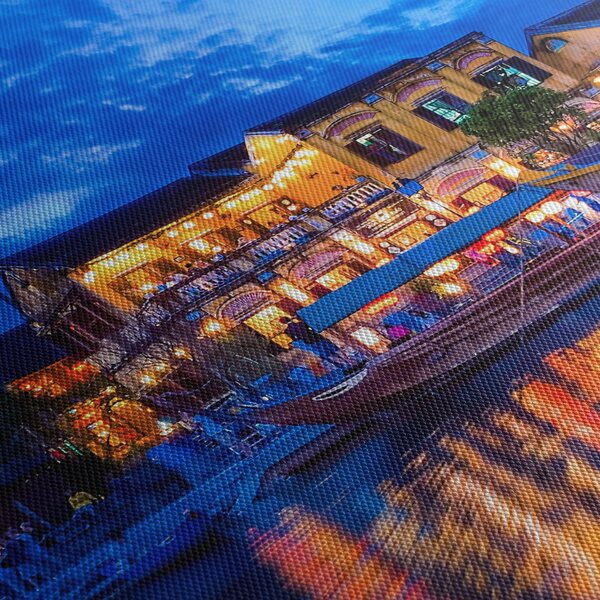 Obraz nočního města Hoi An, Vietnam (170x50 cm)