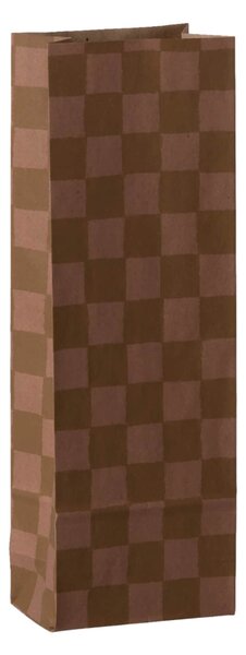 Papírový sáček Checker Rose / Ocher 24 cm – set 5 ks