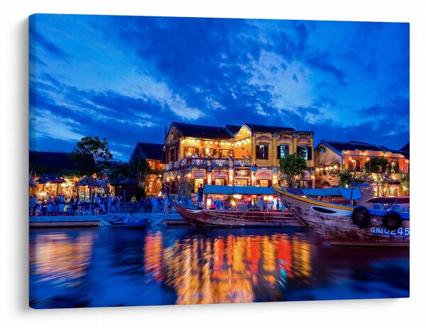 Obraz nočního města Hoi An, Vietnam (70x50 cm)