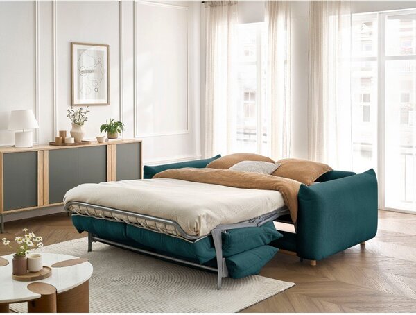 Modrá rozkládací pohovka 214 cm Ernest – Bobochic Paris