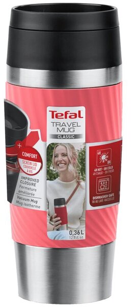 Travel Mug Twist Cestovní hrnek, 0,36 l, korálový TEFAL N2024410