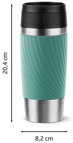 Travel Mug Twist Cestovní hrnek, 0,36 l, powder zelená TEFAL N2024310