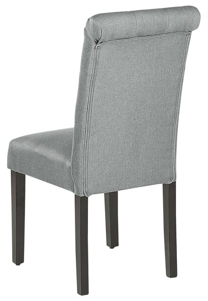 Sada 2 jídelních židlí VELVA Tkanina Šedá