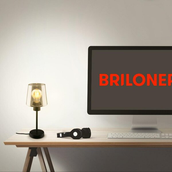 BRILONER Stolní lampa, 35,5 cm, 1x E27, max. 10W, černá BRILO 7617015