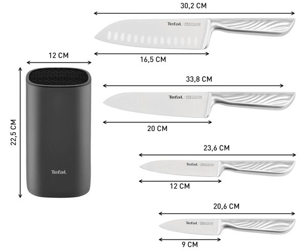 Precision Sada nožů 4 ks + blok TEFAL K289S555